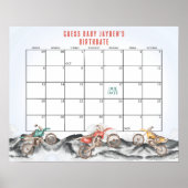 Dirt Bike Baby Shower schätzt den Fälligkeitsdatum Poster (Vorne)