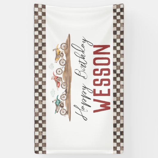 Dirt Bike Banner, Dirt Bike Party Zeichen Banner (Vertikal)