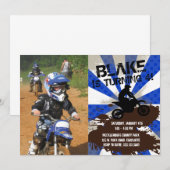 Dirt Bike Birthday Einladung (Vorne/Hinten)