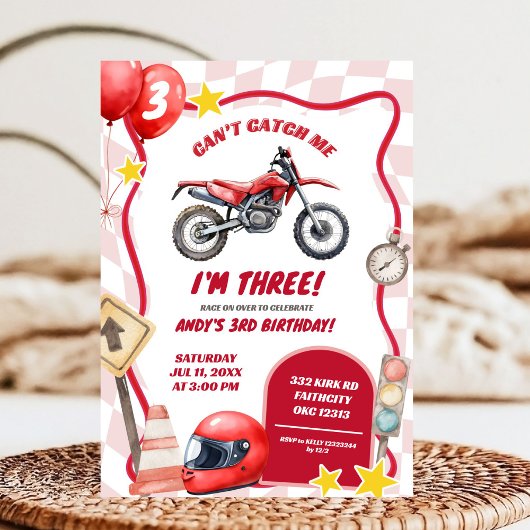 Dirt Bike Birthday Invitation Einladung