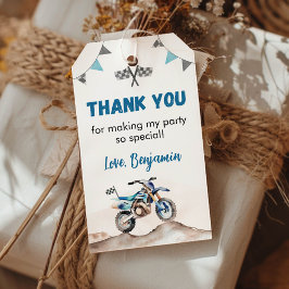Dirt Bike Birthday Party Thank You Geschenkanhänger