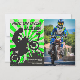 Dirt Bike Birthday Photo Invitation / Motocross Einladung