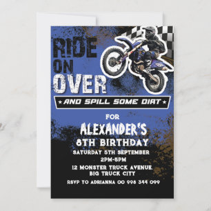 Dirt Bike Boy Blau 2. 3. 4. 6. 7. 8. 9. Einladung