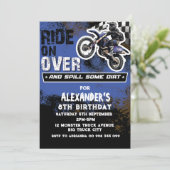 Dirt Bike Boy Blue 2. 3. Einladung (Stehend Vorderseite)