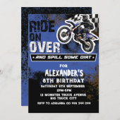 Dirt Bike Boy Blue 2. 3. Einladung (Vorne/Hinten)