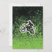 Dirt Bike Boy Green 2. 3. 6. 7. 9. Einladung (Rückseite)
