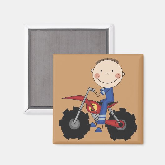 Dirt Bike - Boy Tshirts und Geschenke Magnet (Vorderseite/Rückseite)