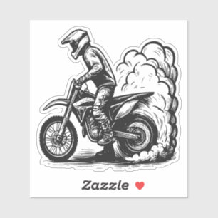 Dirt Bike Burnout Aufkleber