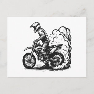 Dirt Bike Burnout  Feiertagspostkarte
