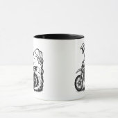 Dirt Bike Burnout Tasse (Zentrum)