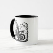 Dirt Bike Burnout Tasse (Vorderseite Links)