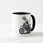 Dirt Bike Burnout Tasse (VorderseiteRechts)