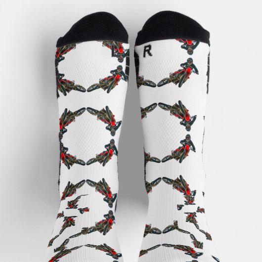 Dirt Bike Circles, JustBitchen.com Socken (Oben)