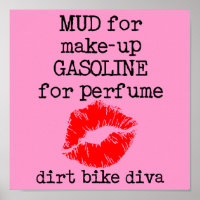 Dirt Bike Diva Motocross Plakatzeichen
