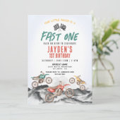 Dirt Bike Einladung zum Geburtstag (Stehend Vorderseite)