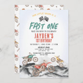 Dirt Bike Einladung zum Geburtstag (Vorne/Hinten)