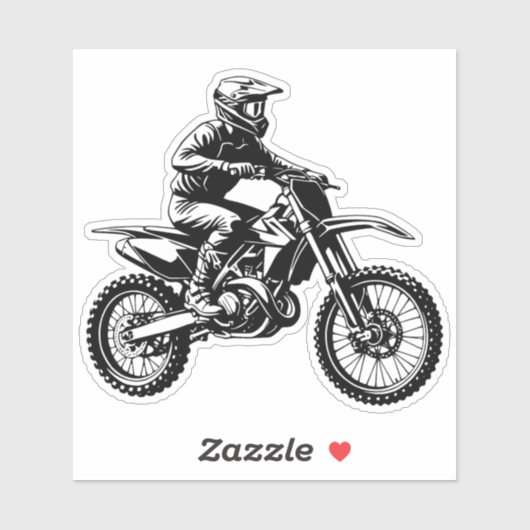 Dirt Bike Fahrer Aufkleber (Blatt)