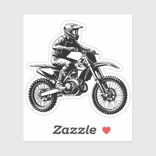 Dirt Bike Fahrer  Aufkleber (Blatt)