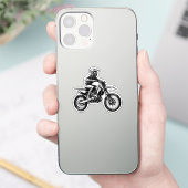 Dirt Bike Fahrer Aufkleber (Telefon)