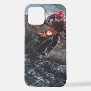 Dirt-Bike-Fahrer-Kissen iPhone 12 Hülle