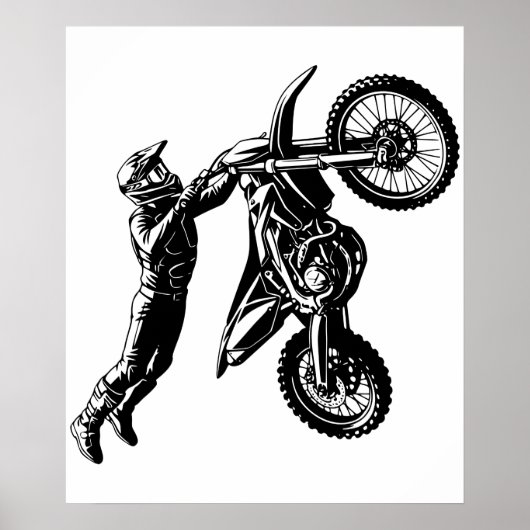 Dirt Bike Fahrer Poster (Vorne)
