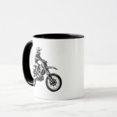 Dirt Bike Fahrer Tasse (Vorderseite Links)