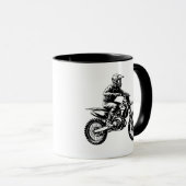 Dirt Bike Fahrer Tasse (VorderseiteRechts)