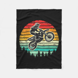 Dirt Bike-Fahrer Vintage-Motorrad Motocross Fleecedecke