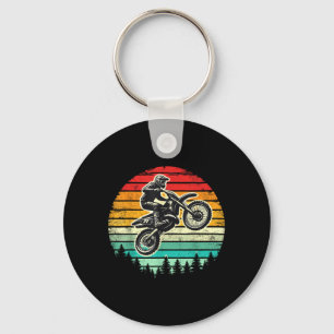 Dirt Bike Fahrer Vintage Motorrad Motocross Schlüsselanhänger