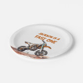 Dirt Bike Fast 1 1. Geburtstag Party Pappteller (Schrägansicht)