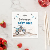 Dirt Bike Fast One Boy Birthday Party Serviette (Beispiel)