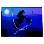 Dirt Bike Full Moon Night Ride Motocross Geburtsta Große Geschenktüte (Vorderseite)