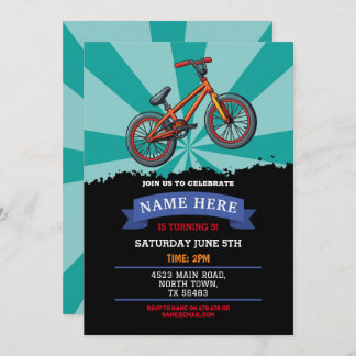 Dirt Bike Geburtstag Einladung Reiten Schlamm Spur