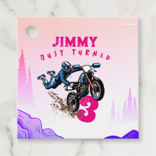 Dirt-Bike-Geburtstag für Biker-Kids Geschenkanhänger