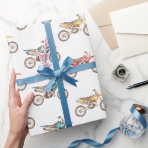 Dirt-Bike-Geburtstagsfeier Geschenkpapier