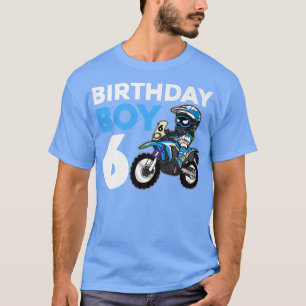 Dirt Bike Geburtstagsparty 6 Jahre alter Motocross T-Shirt