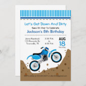 Dirt Bike Geburtstagsparty Einladung (Vorne/Hinten)