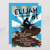 Dirt Bike Geburtstagsparty Einladung (Vorne/Hinten)