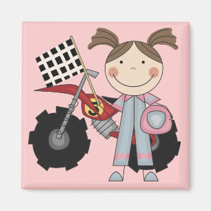 Dirt Bike - Girl-T - Shirt und Geschenke Magnet