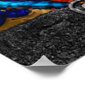 Dirt Bike Graffiti Urban Street Art Poster (Ecke)