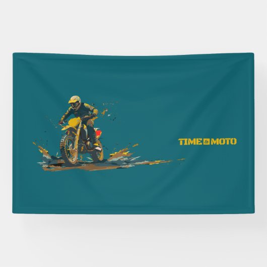 Dirt Bike Graphic Wood Box Sign Banner (Horizontal)