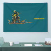 Dirt Bike Graphic Wood Box Sign Banner (Messe)