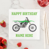 Dirt Bike Green Geburtstag Sport Napkins Serviette (Beispiel)
