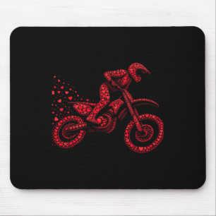 Dirt Bike Herz Biker Jungen Damen Herren Valentins Mousepad