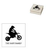 Dirt Bike Individuelle Name Motocross Gummistempel (Stempel)