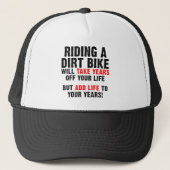 Dirt Bike Life zu Ihren Jahren Motocross-Cap-Hut Truckerkappe (Vorderseite)