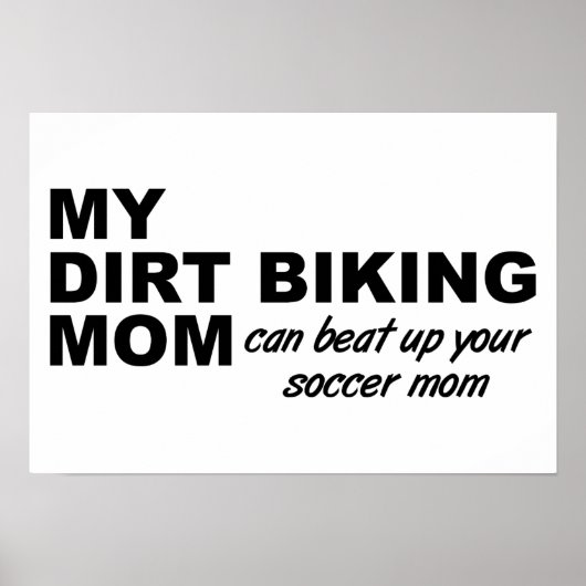 Dirt Bike Mama Funny Poster (Vorne)