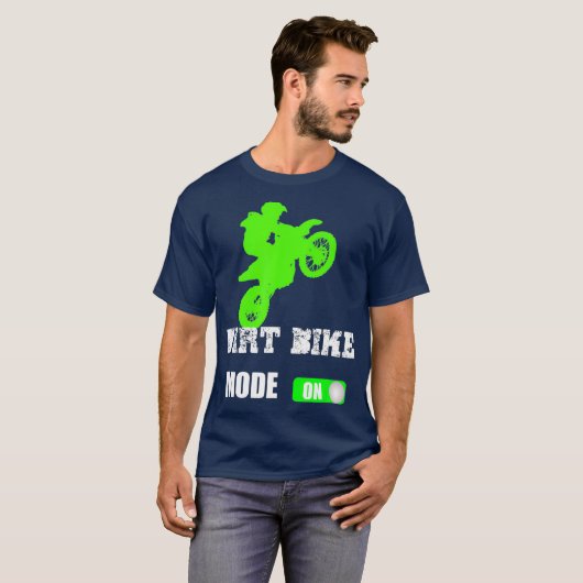 Dirt-Bike-Modus auf Motocross-Supercross-Racing T-Shirt (Vorne ganz)
