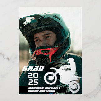 Dirt Bike Motocross 2 Foto Abschluss Folieneinladung