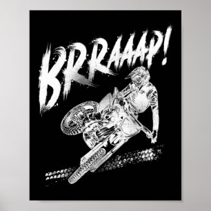 Dirt Bike Motocross Broaap! Vintag Poster
